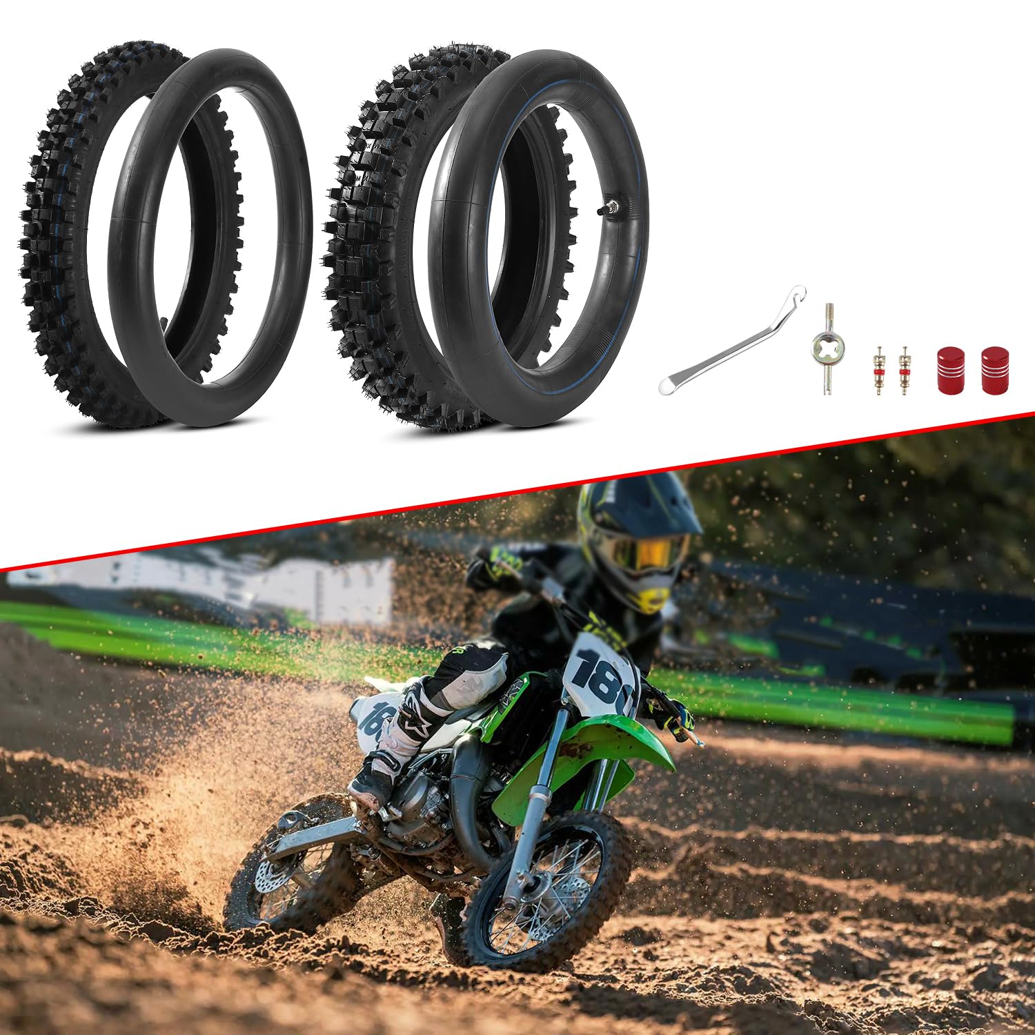 KAMIER front tire 60-100-14 on 14-inch rim for smooth steering
