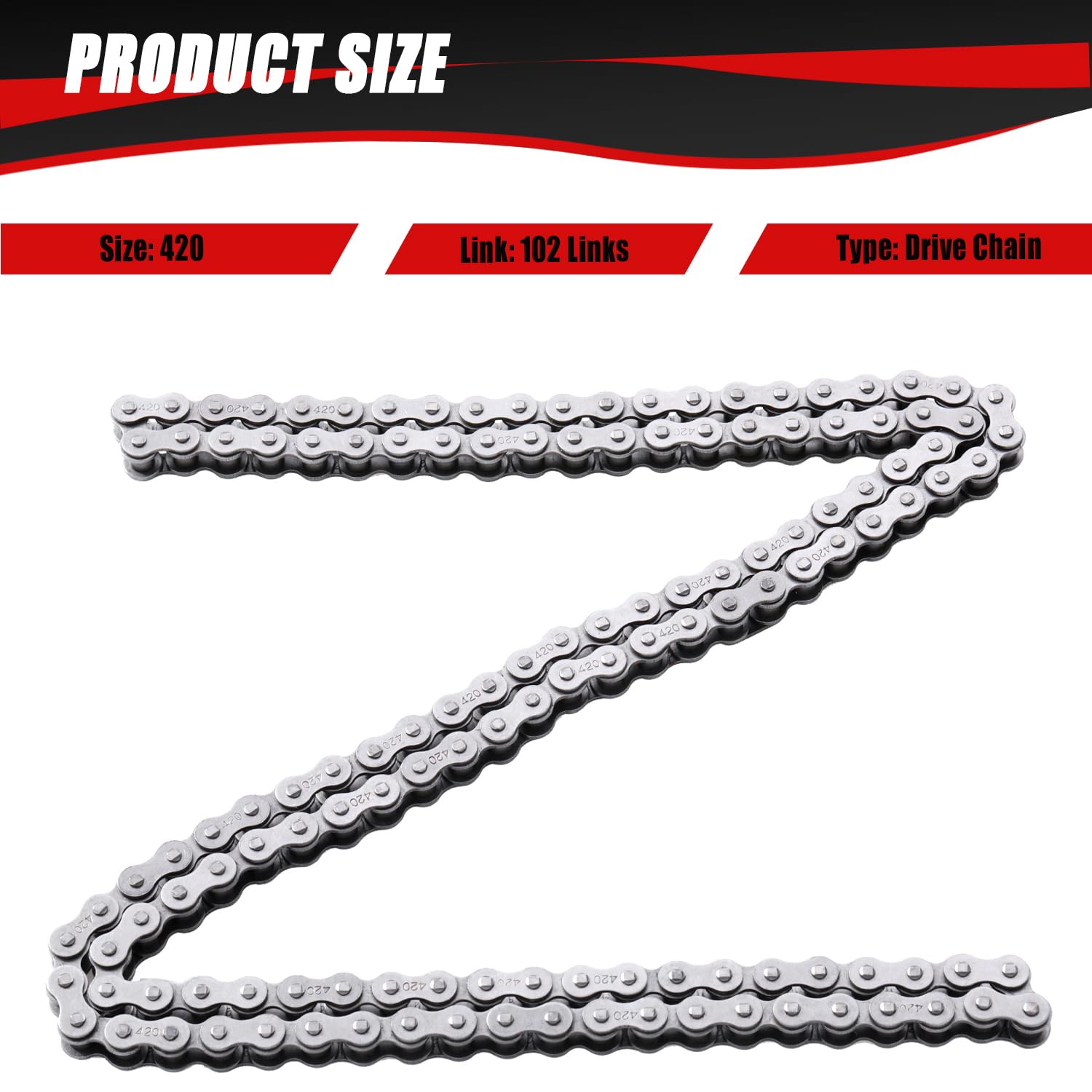 KAMIER shiny metal chain close-up highlighting durable finish