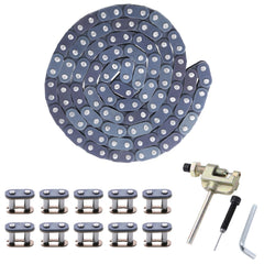 KAMIER T8F drive chain 116 links for 43-50cc pocket bikes, built for endurance.