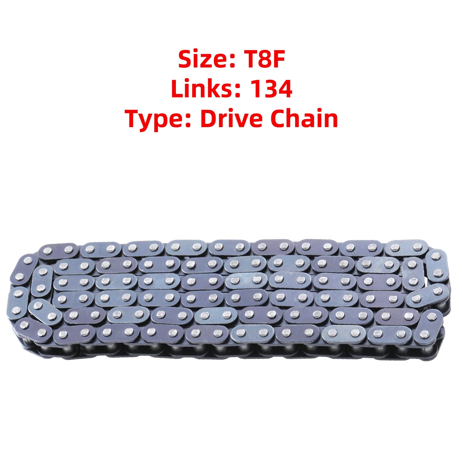 Kamier T8F drive chain on a dirt bike suggests smooth power transfer