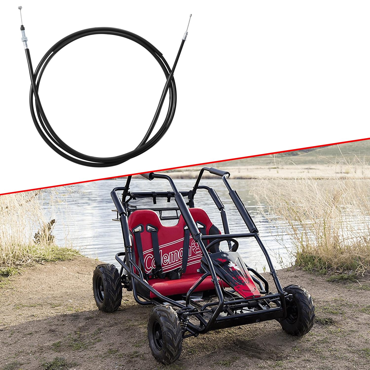 Close-up of durable KAMIER throttle cable sheath for long-lasting performance