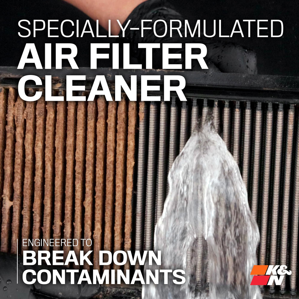 Applied cleaner to cotton media filter for restoration