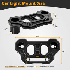 KANGIKX Wrangler JL A-pillar ditch light bracket supports secure night lighting