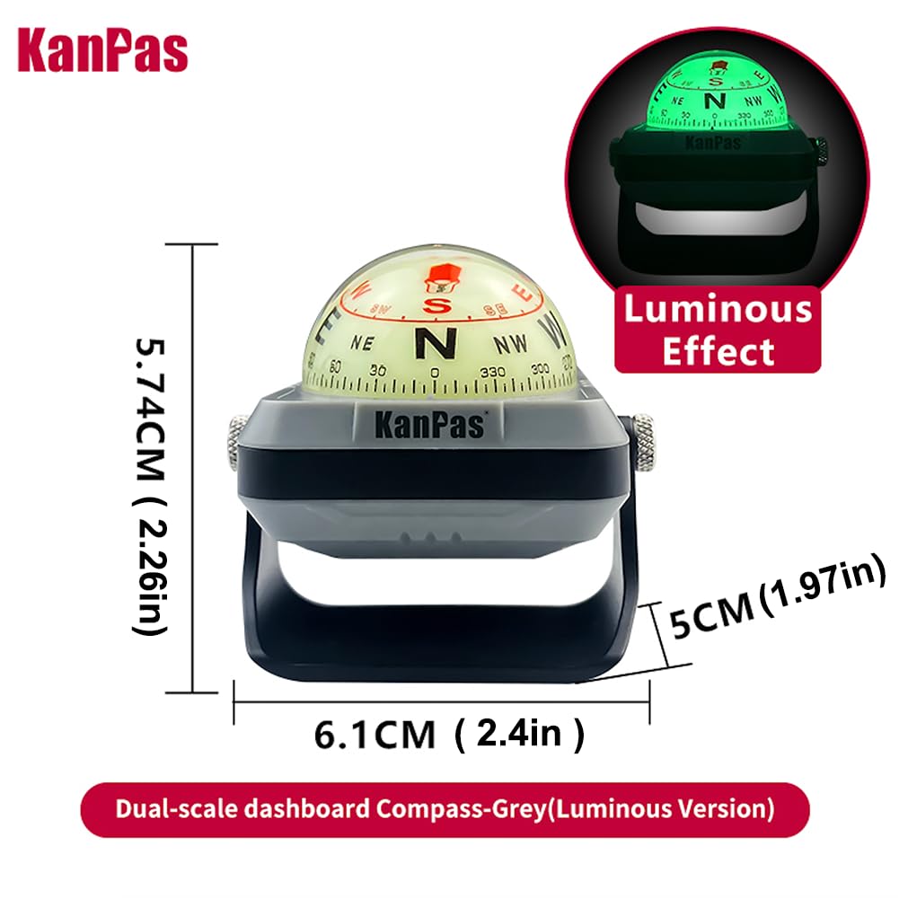 KanPas V-39-L adjustable holder positions the compass away from magnets.