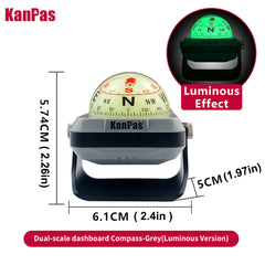 KanPas V-39-L adjustable holder positions the compass away from magnets.