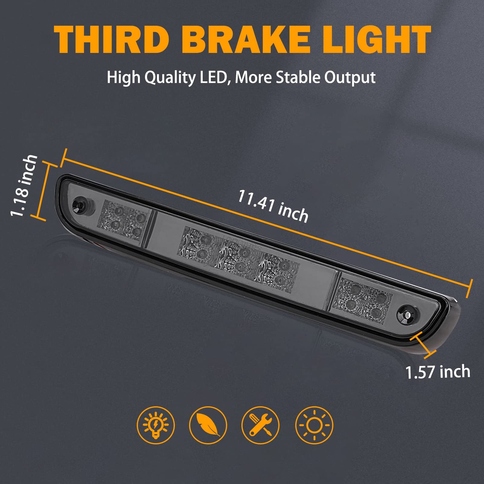 KanSmart brake light with reverse light for Ford F-Series boosts daytime visibility.