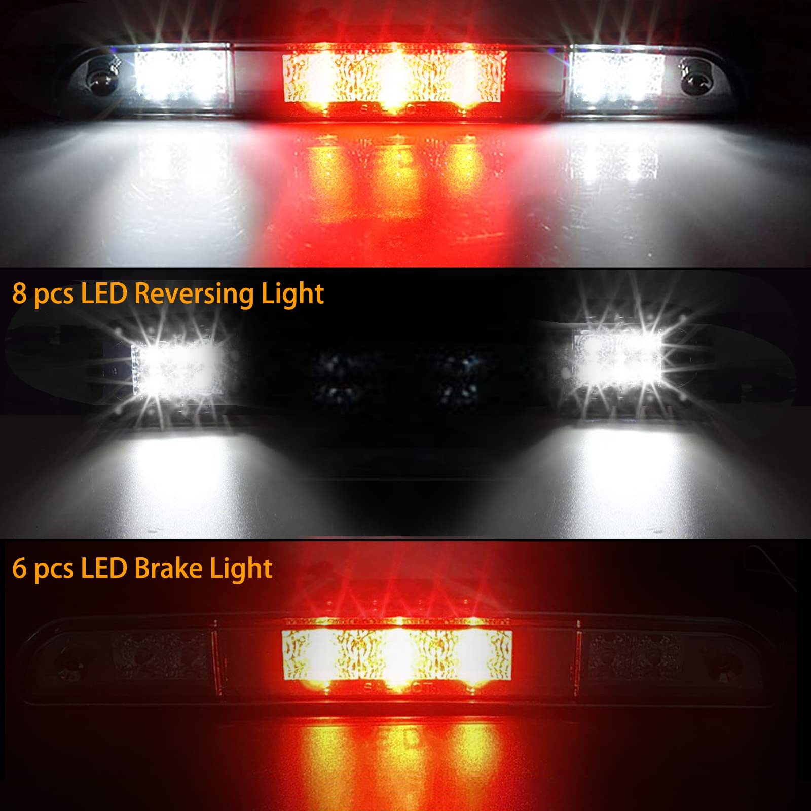 KanSmart LED 3rd brake light assembly brightens rear signaling for safer stopping.