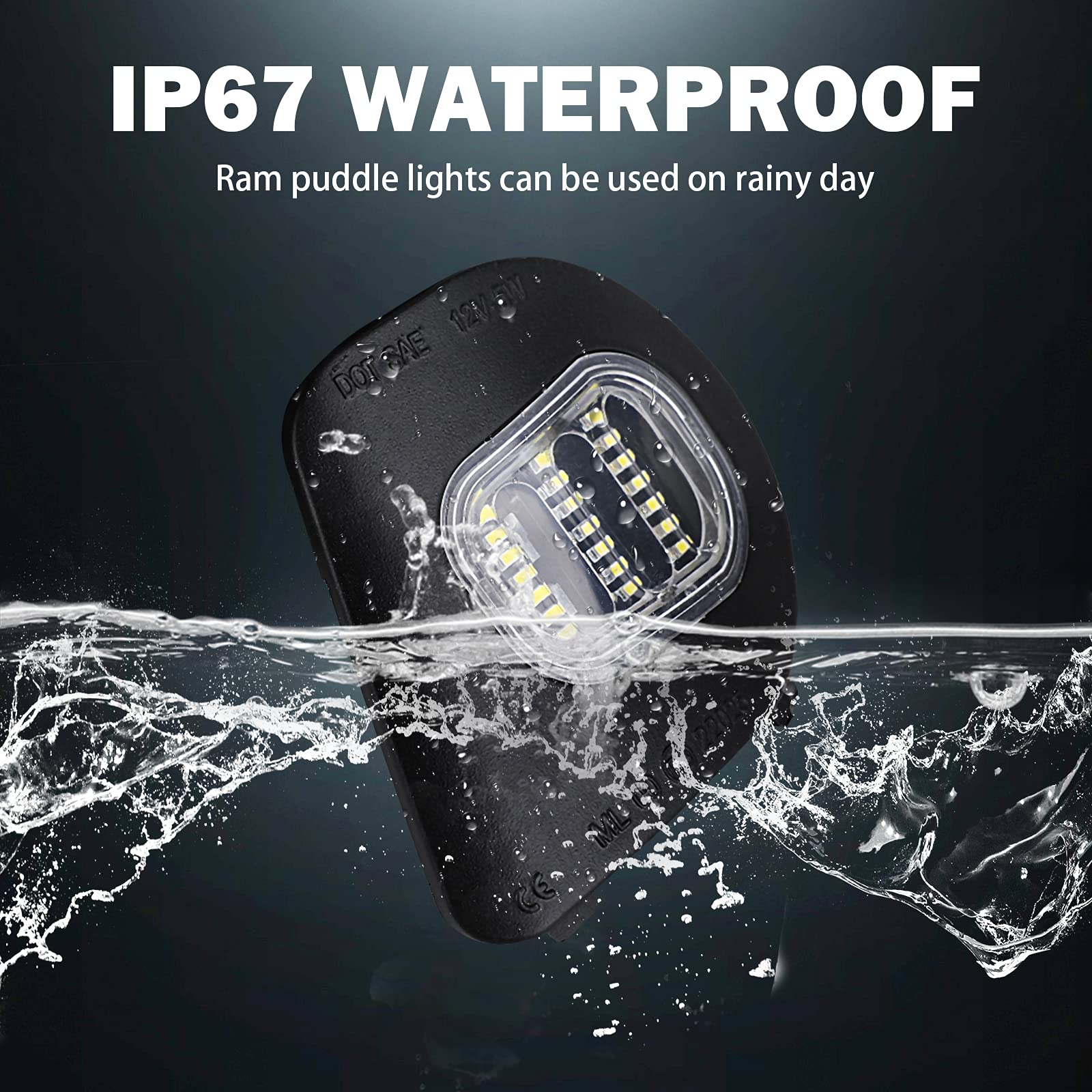 KanSmart puddle light with 6000K white LED emits bright ground illumination