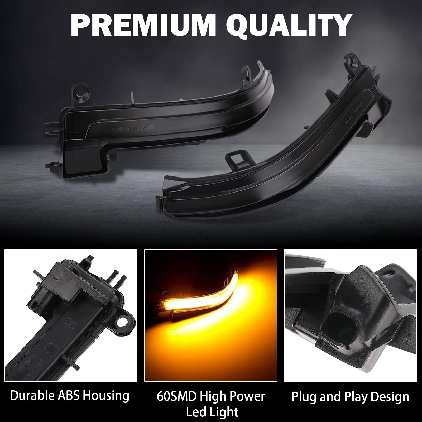 KanSmart sequential signal fits BMW mirror housing with invisible profile