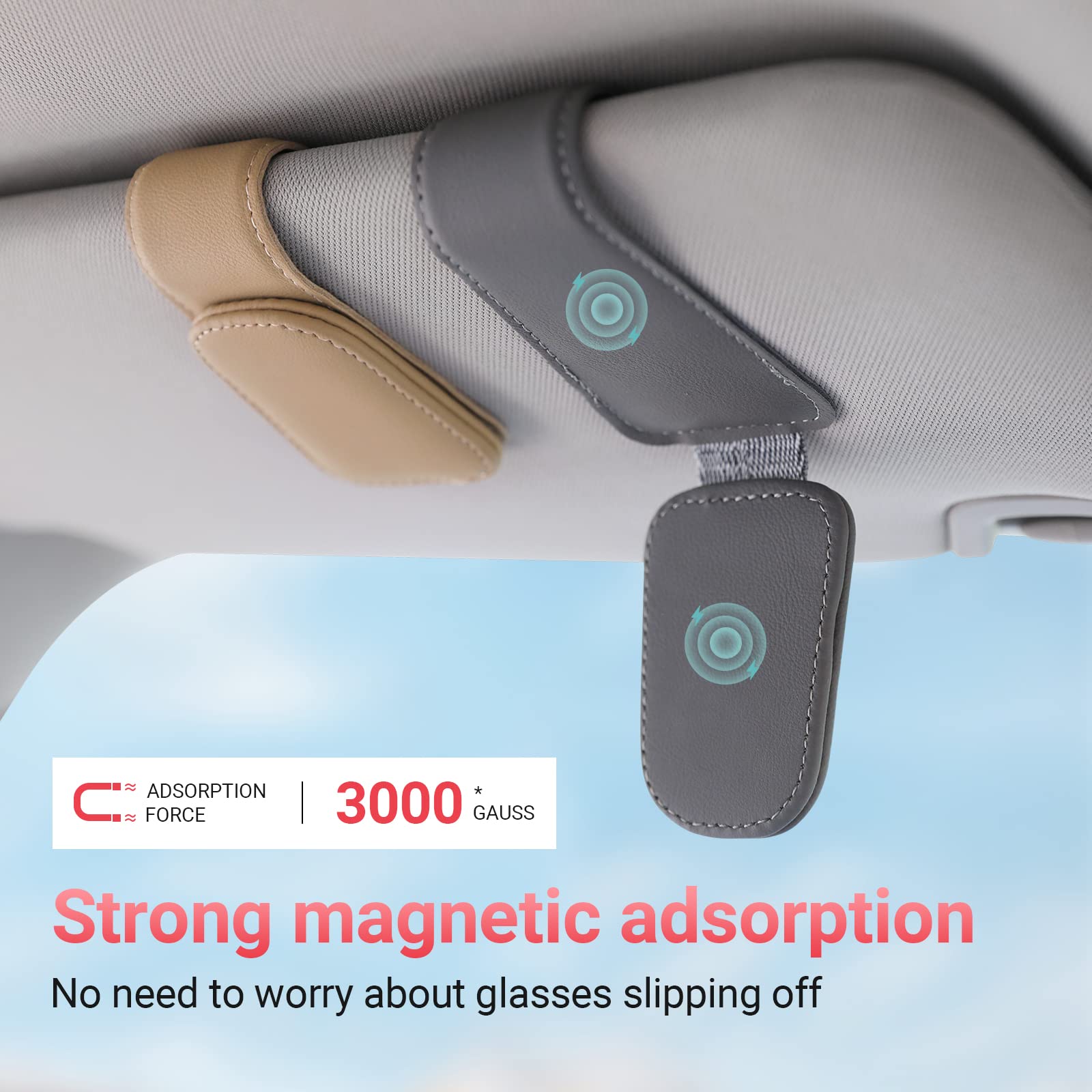 Slim, unobtrusive design avoids blocking road visibility while driving.