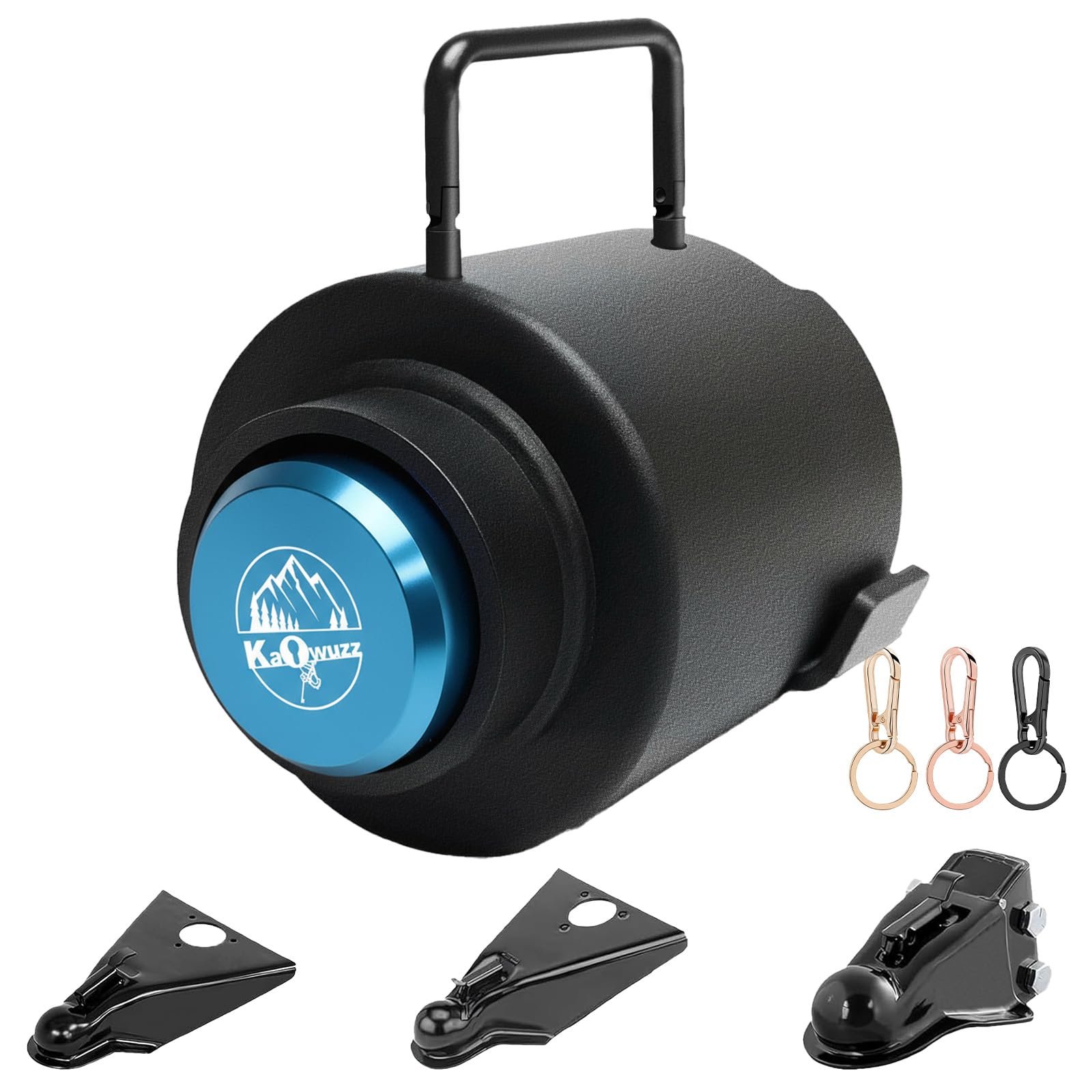 Kaowuzz trailer lock equipped for 2-5/16 inch couplers for secure towing