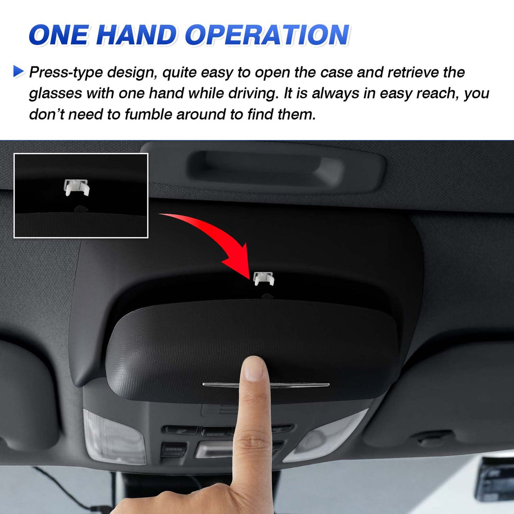 Karltys Corolla Cross sturdy storage reduces clutter by keeping glasses neatly in reach.