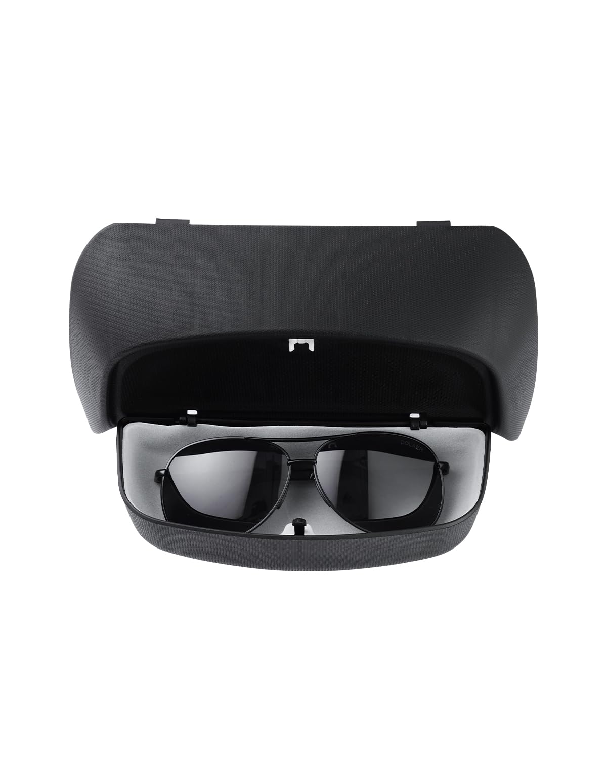 Karltys Corolla Cross sunglasses organizer mounted on moonroof for quick access and protection.