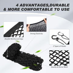 Karltys nylon mesh construction provides strong, durable storage for groceries and gear.