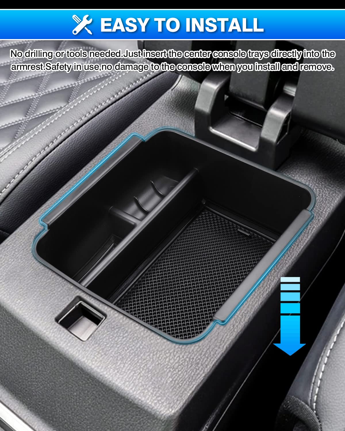 Karltys Outlander center console organizer in daily-use scenario for keys and cards.