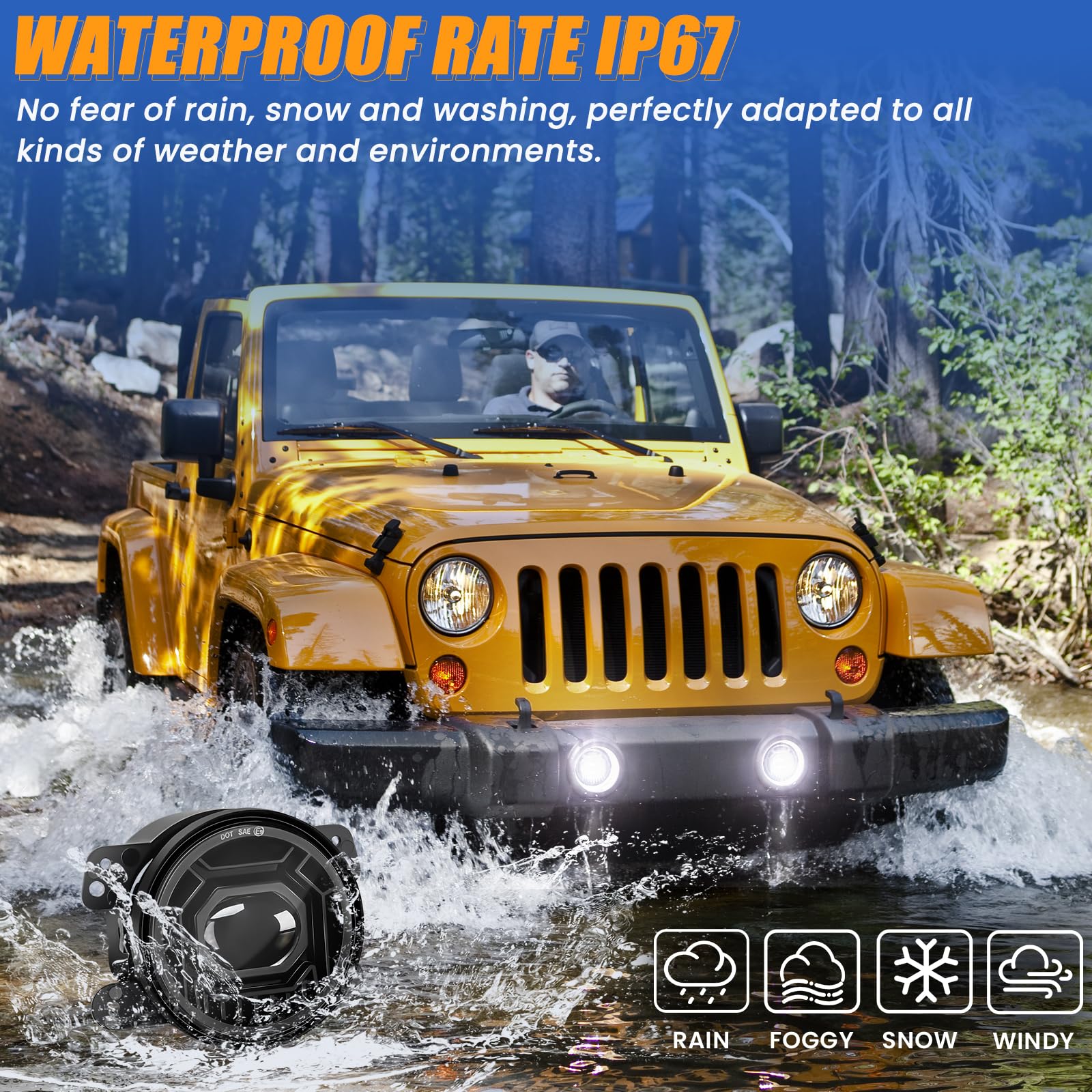KARSAM DOT-approved fog light housing label.