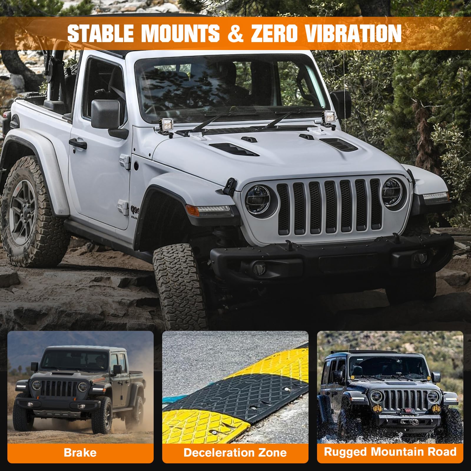 KARSAM anti-scratch high-foot design protects Jeep paint during off-road use