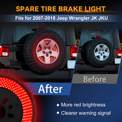 KARSAM Jeep Wrangler JK spare tire light installed on rear door for visibility