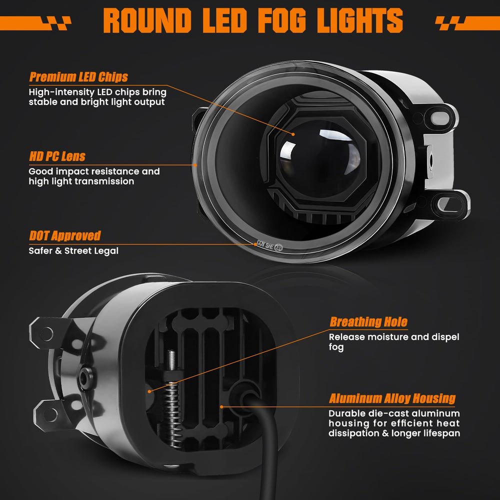 KARSAM RAV4 LED fog lights with wide light dispersion