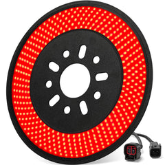 KARSAM spare tire brake light close-up with 6-ring LEDs for Jeep Wrangler