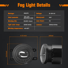KARSAM Tacoma fog lights improve visibility in fog and rain