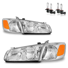 KarSpareHub Camry headlamp assembly front-right view with chrome housing and amber accents