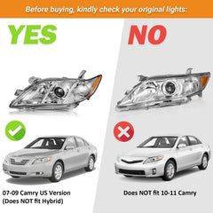 KarSpareHub Camry headlight passenger-side assembly for 2007-2009 improves nighttime visibility