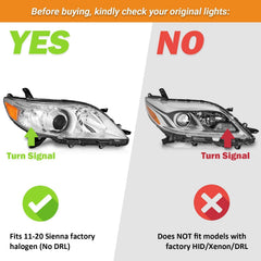 Driver-side headlamp by KarSpareHub for Sienna ensures precise alignment and solid fit.