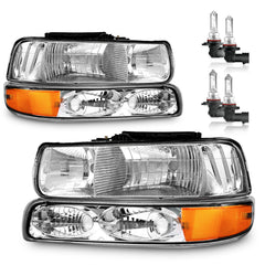 KarSpareHub headlight assembly front view for Silverado and Tahoe, enhanced visibility