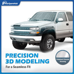 KarSpareHub headlight side view showing precise fit for GM trucks
