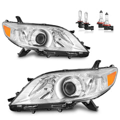 KarSpareHub headlights assembly for Sienna with amber corner lamps improve nighttime visibility.
