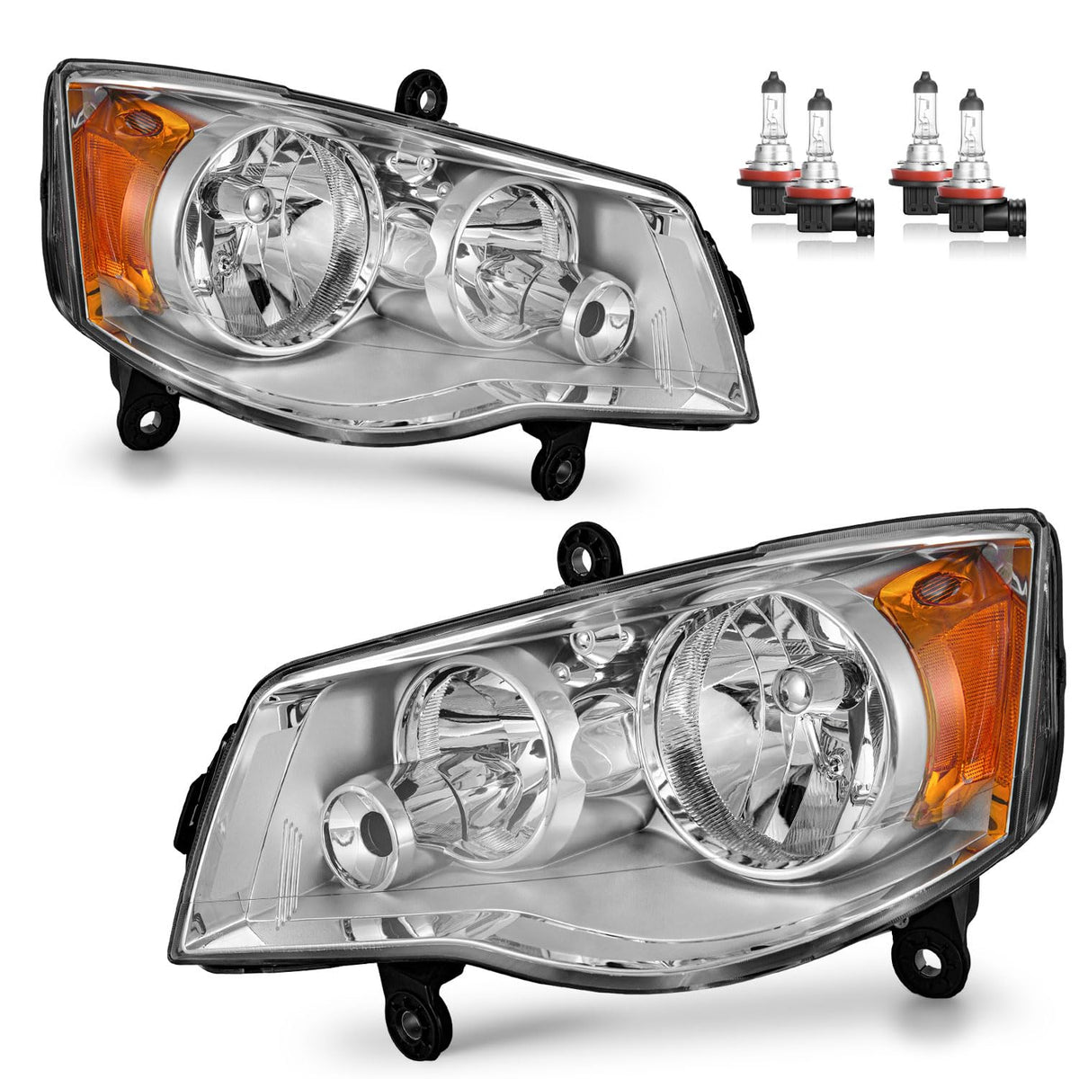 KarSpareHub headlights assembly for Dodge Grand Caravan improves nighttime visibility