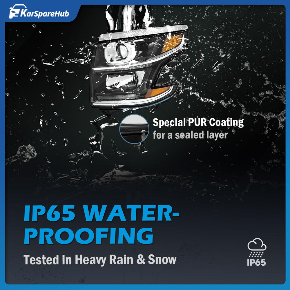 KarSpareHub waterproof seal demonstrates weather resilience in headlights.
