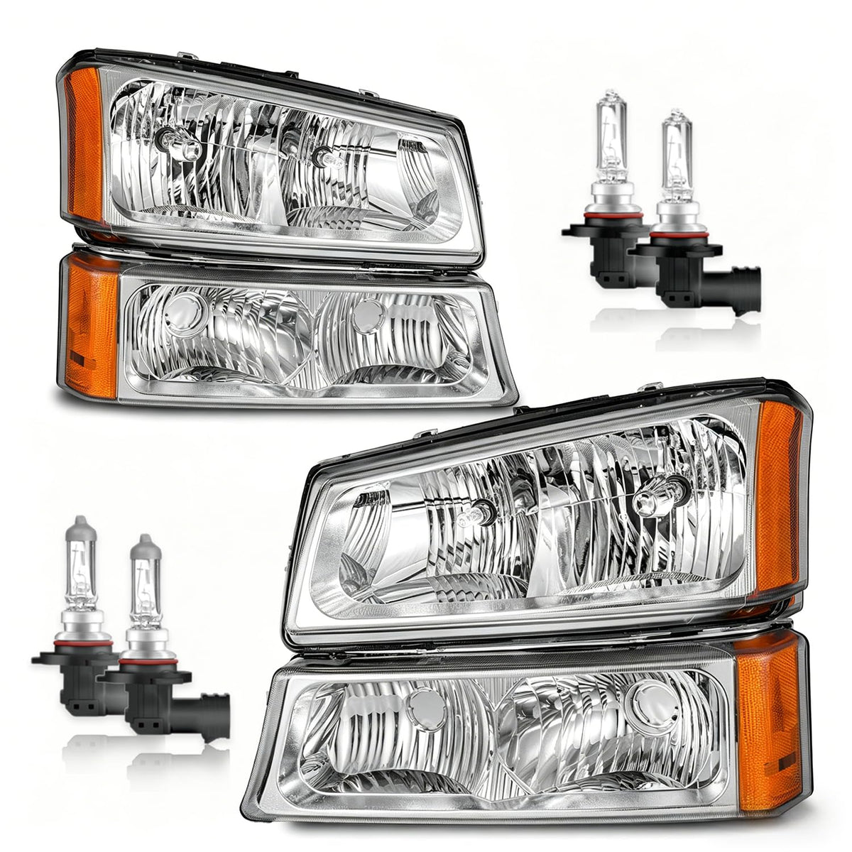 KarSpareHub headlight assembly for Chevy Silverado left side, precise fit and durable performance.