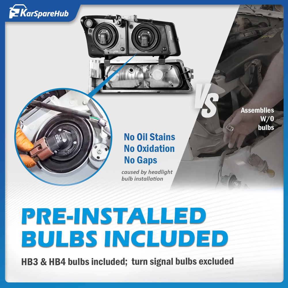 KarSpareHub waterproof seal on headlight for weather-resistant driving.