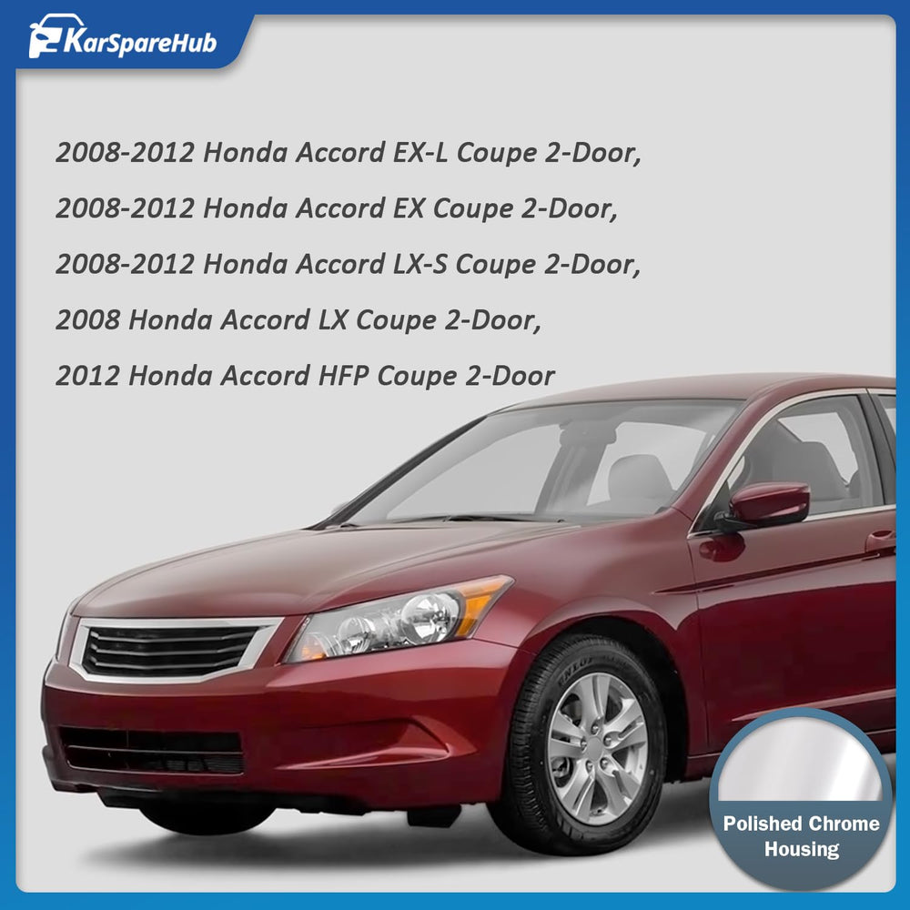 KarSpareHub Honda Accord headlights, bulbs included for easy replacement