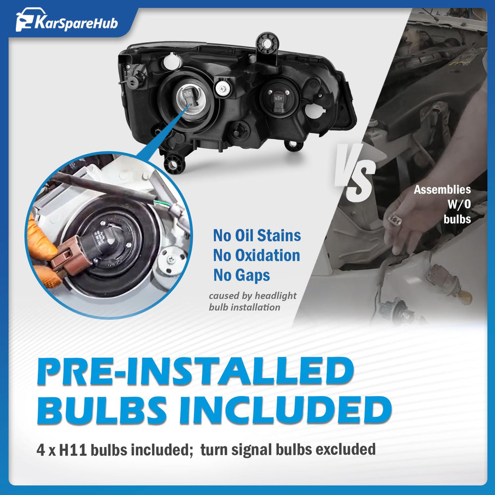 KarSpareHub passenger-side headlight for Grand Caravan delivers balanced brightness