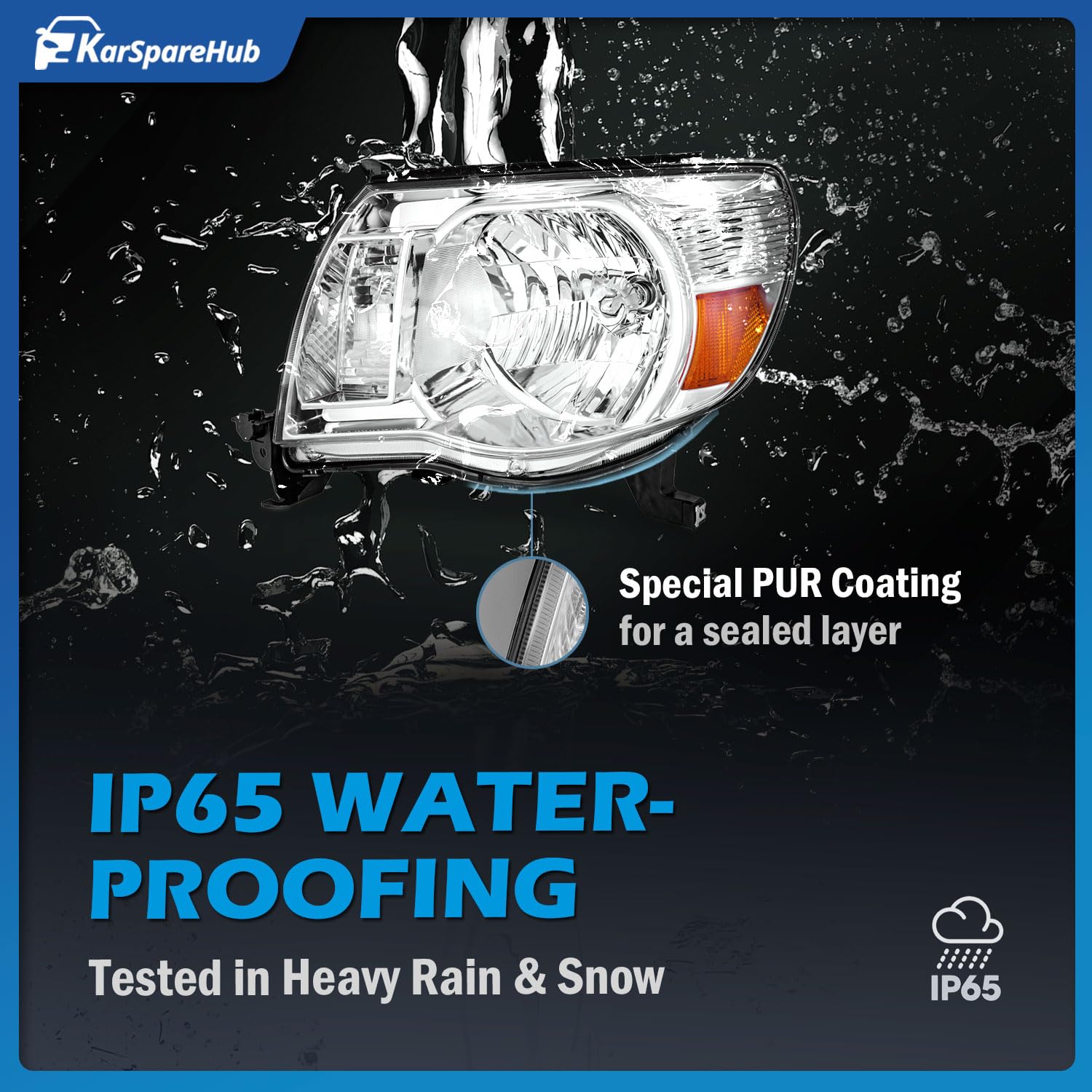KarSpareHub Tacoma headlight assembly with DIY-friendly design for easy replacement.
