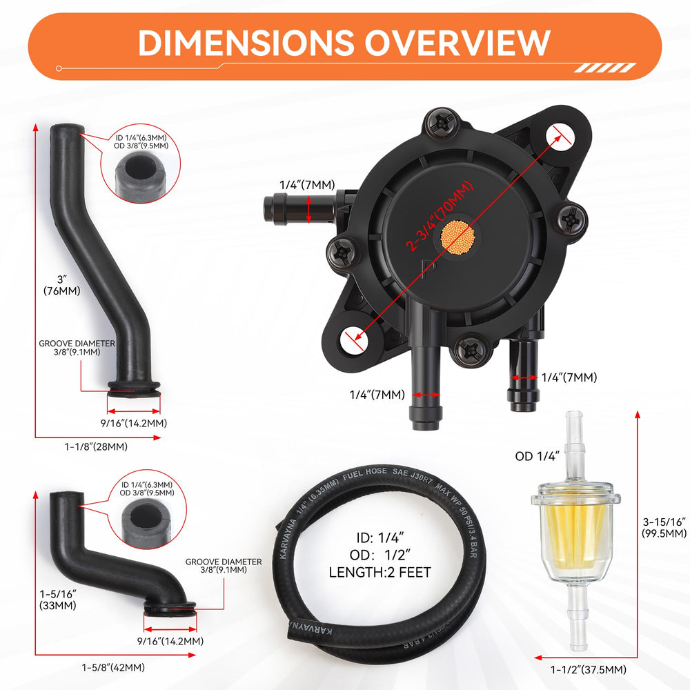 Karvayna LA140-compatible pump for John Deere riding tractors
