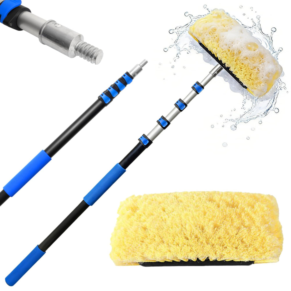 Karveden 12ft car wash brush with soft bristle head for gentle paint cleaning