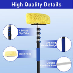 Karveden aluminium telescoping pole extends reach for hard-to-reach surfaces