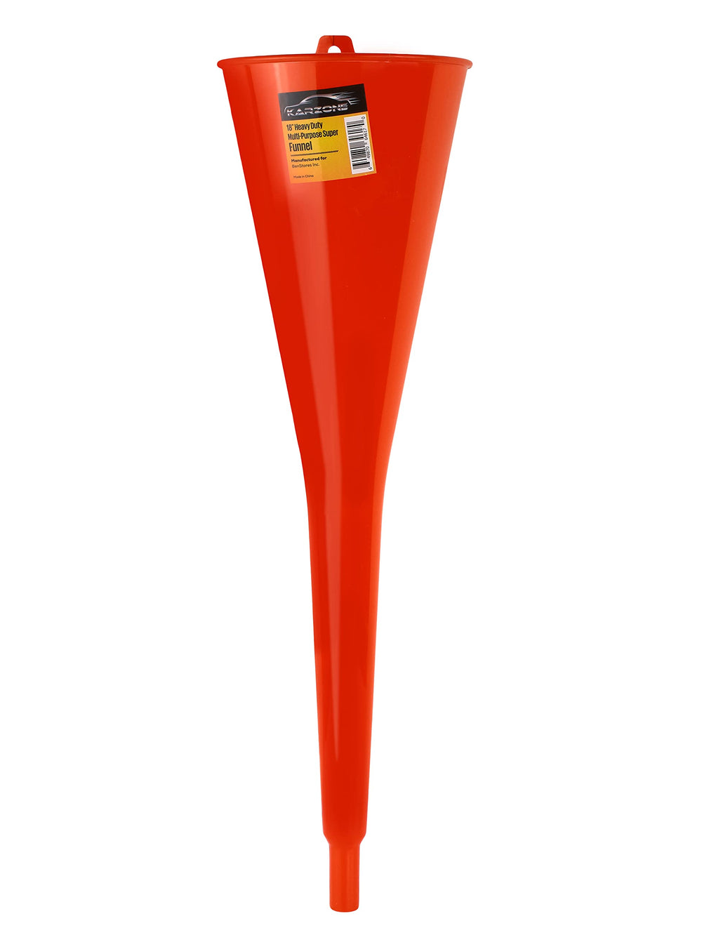 KarZone long neck funnel pouring accurately in tight engine spaces with minimal spills