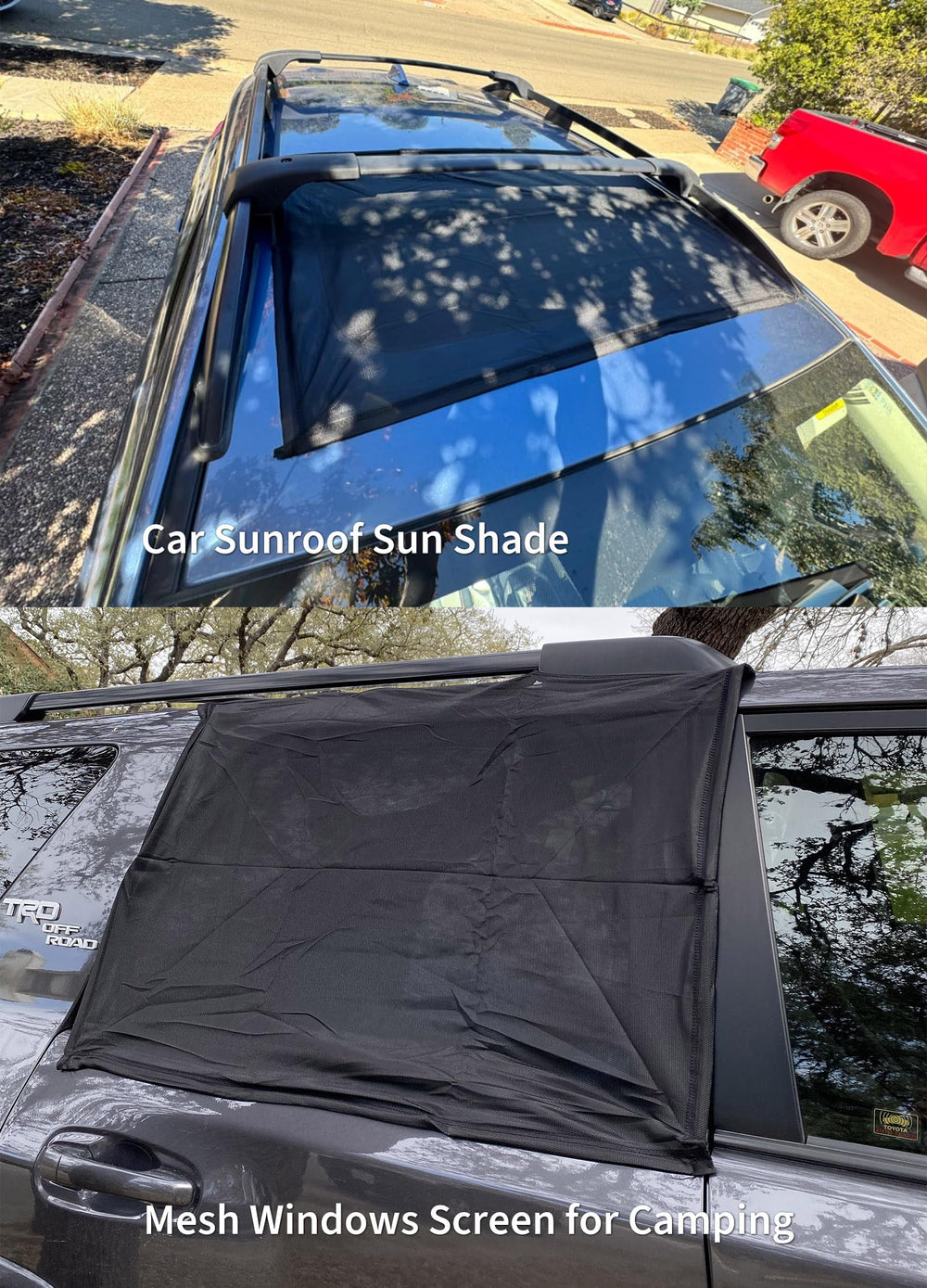 Universal-fit Kaskawise sunshade installed on a vehicle roof