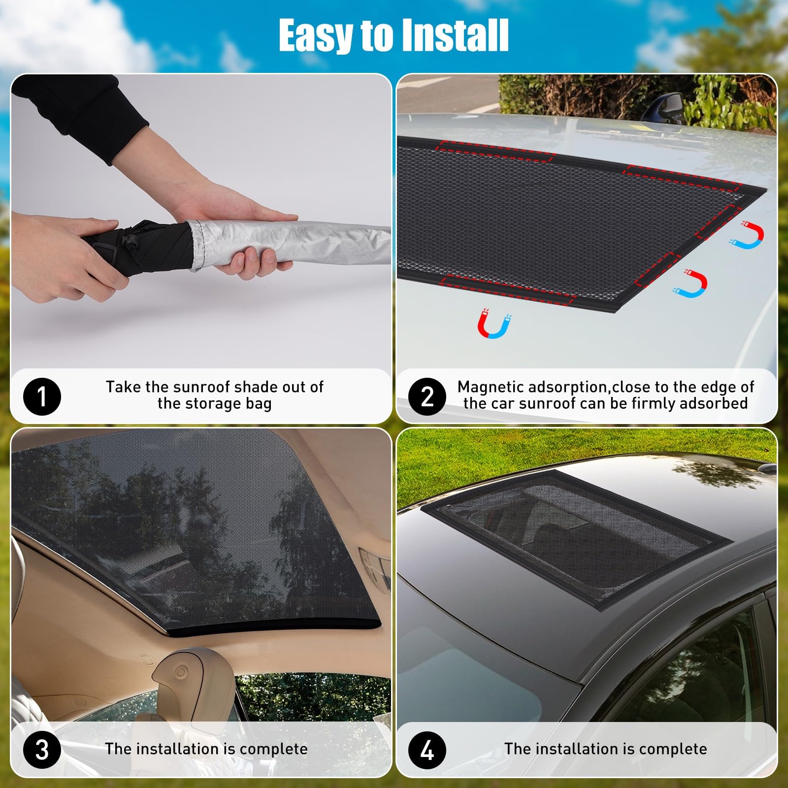 Kaskawise sunshade folded compactly for car storage