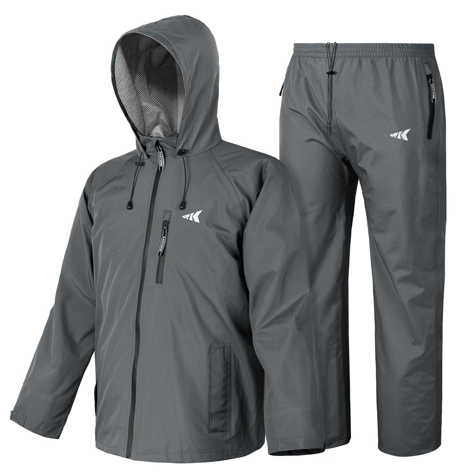 KastKing HydroSense essential rainsuit jacket worn for all-day rain protection and comfort.