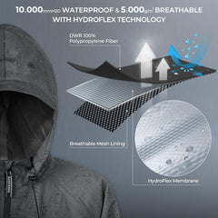 KastKing HydroSense rainsuit pants showing adjustable waist for a personalized fit.