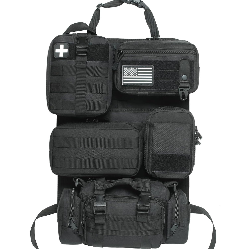 Katadem six-pack MOLLE seat back organizer keeps gear organized on the go.