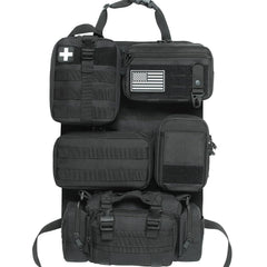 Katadem six-pack MOLLE seat back organizer keeps gear organized on the go.