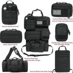 Katadem MOLLE admin pouch with US flag patch offers compact storage.