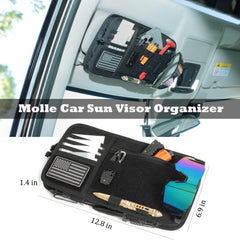 Katadem MOLLE visor organizer with glasses clip and card sleeve for quick access.
